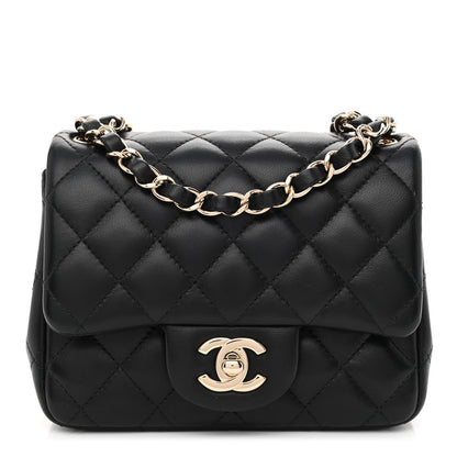 Chanel Lambskin Quilted Mini Square Flap Black 1 of 10