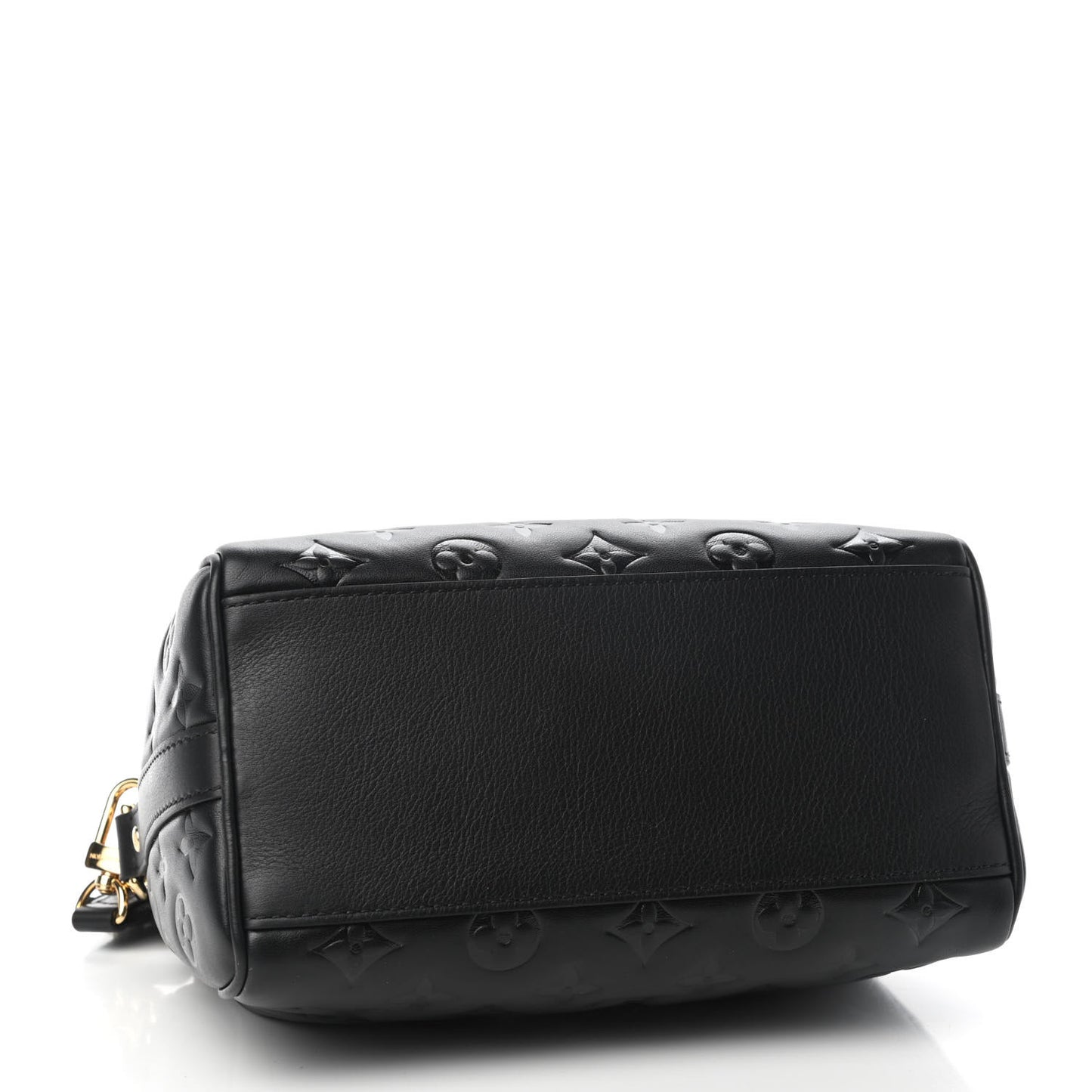 Lambskin Embossed Monogram Speedy 22 Bandouliere Black