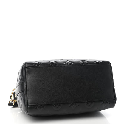 Louis Vuitton Lambskin Embossed Monogram Speedy 22 Bandouliere Black 4 of 8
