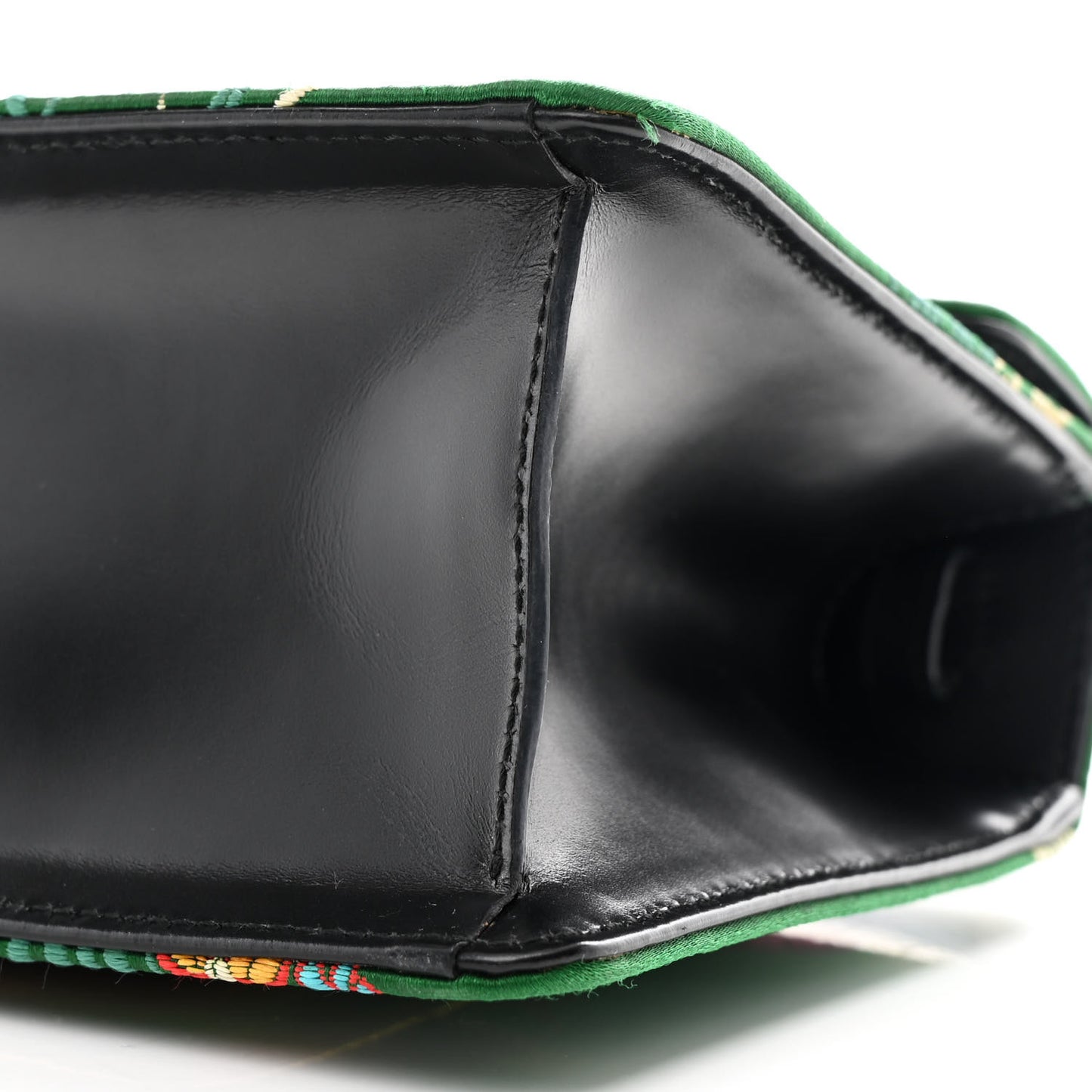 Jacquard Floral Mini Sylvie Top Handle Bag Green Multicolor Black