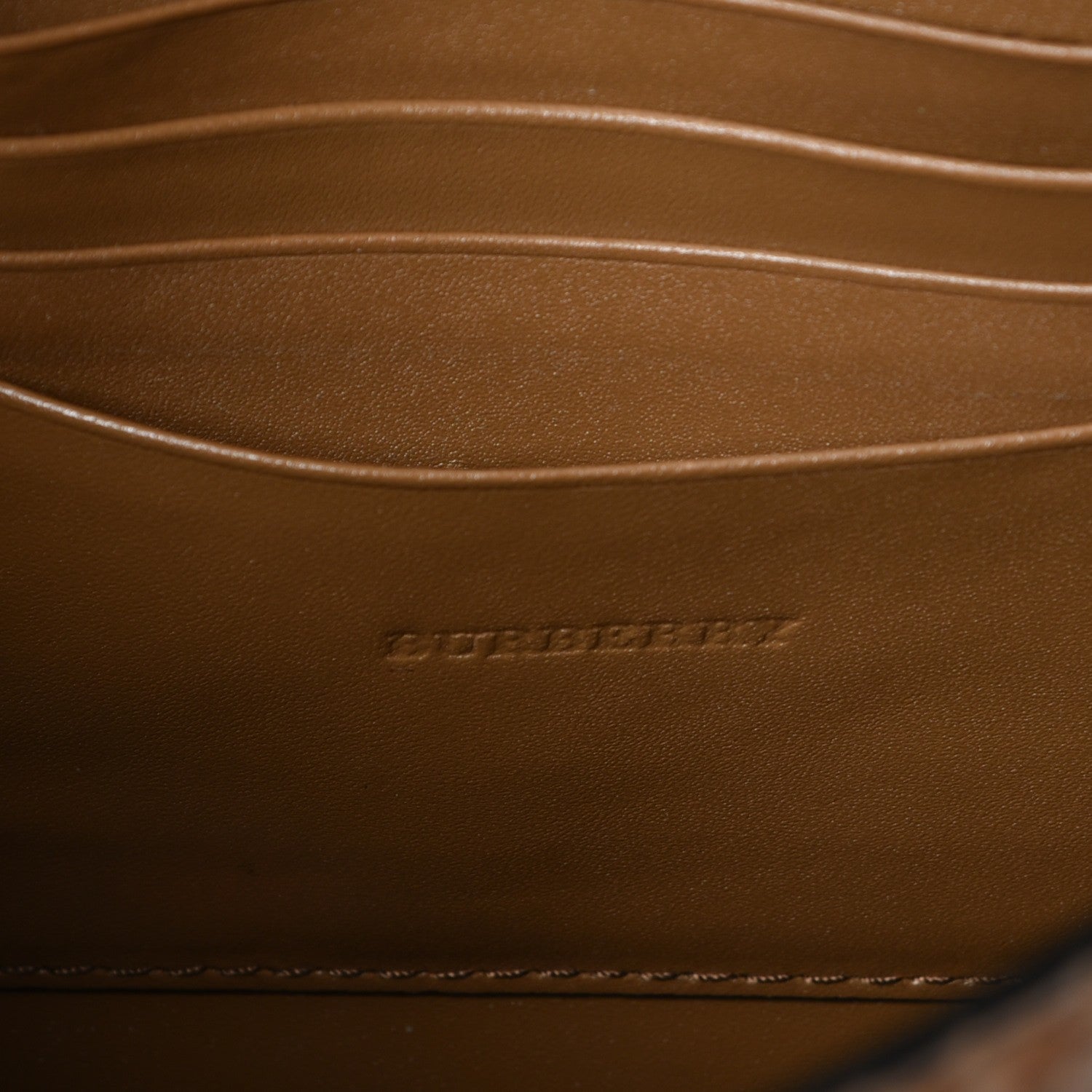 Burberry Signature Grain Vintage Finish Langley Crossbody Camel 6 of 8