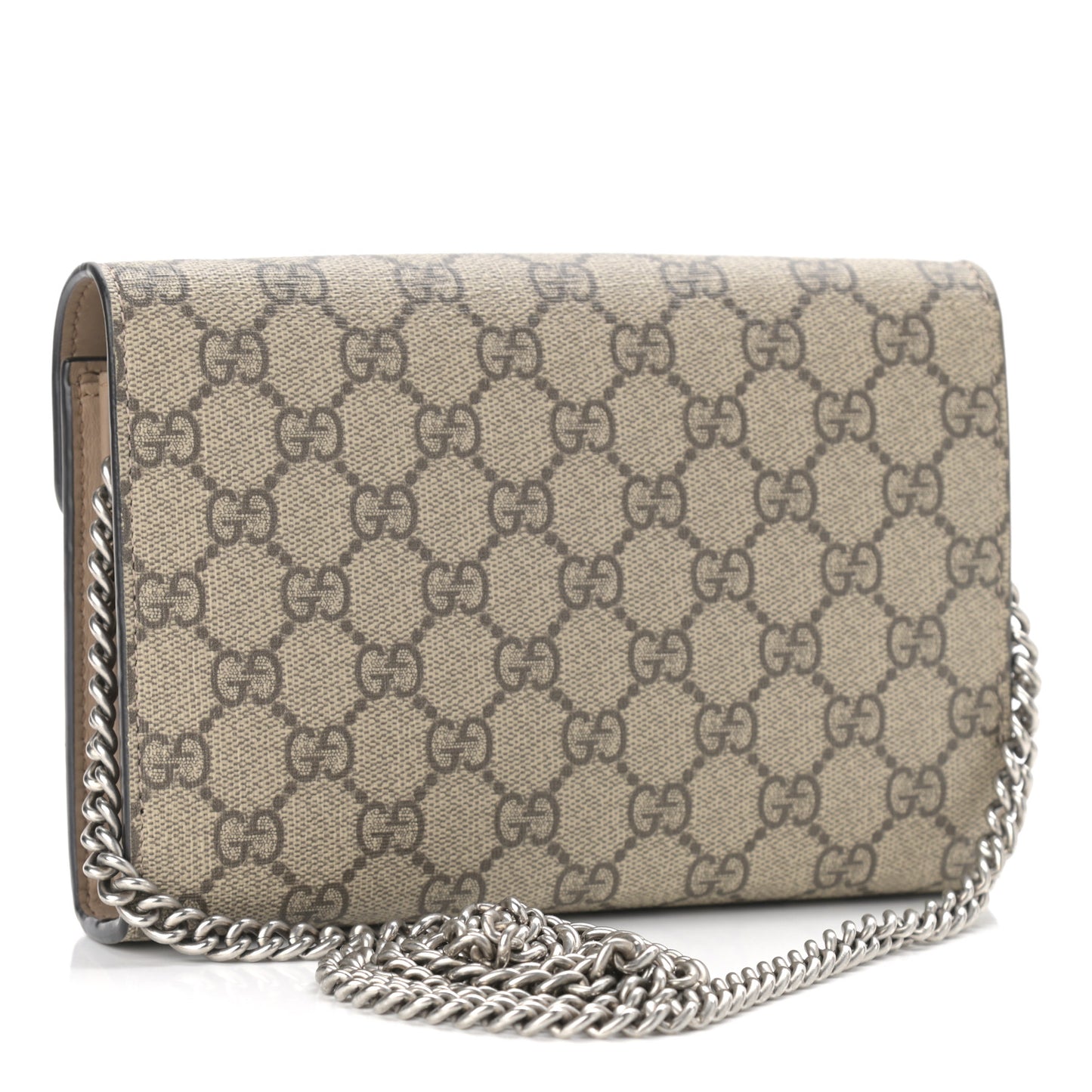 GG Supreme Monogram Mini Dionysus Chain Wallet Beige Taupe