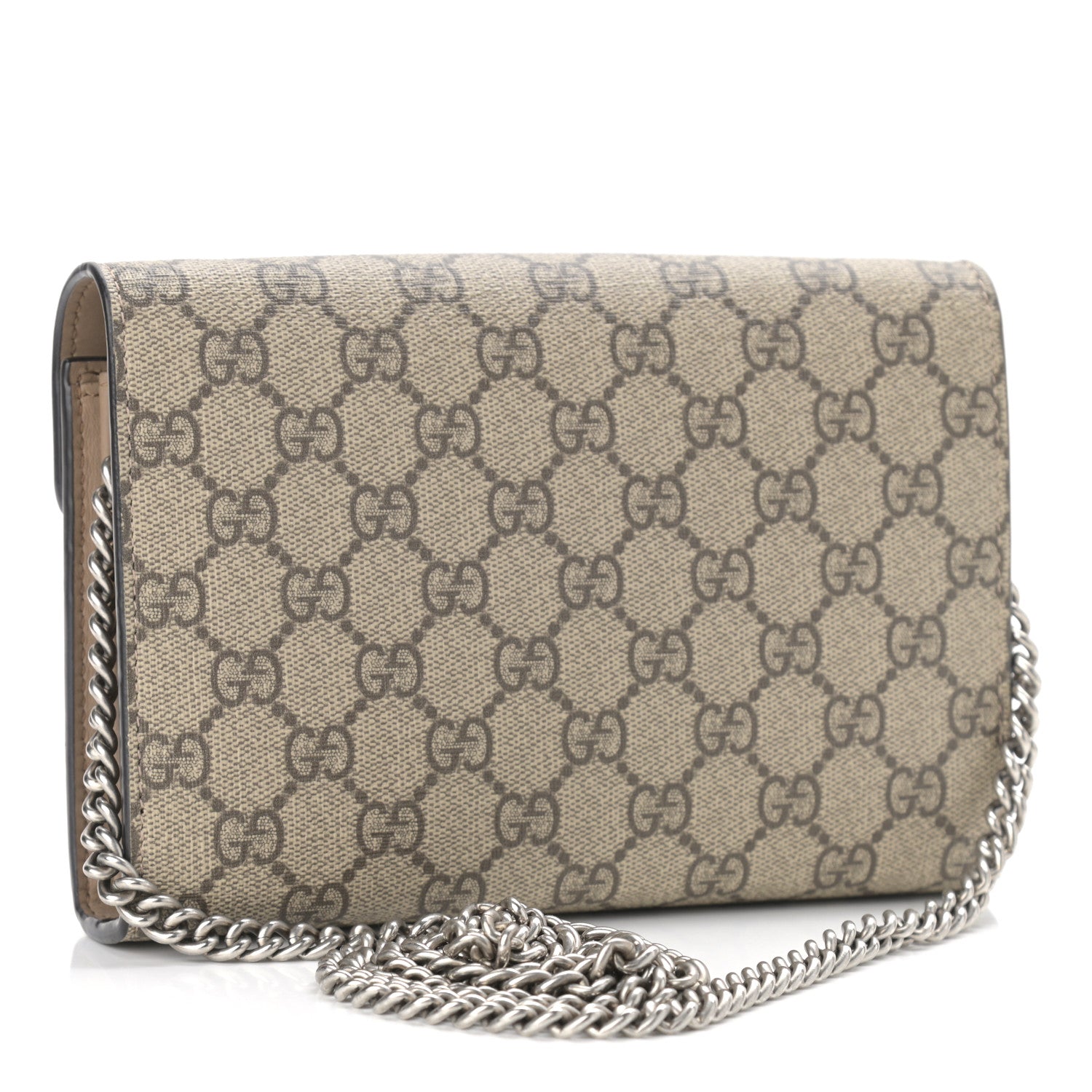 Gucci GG Supreme Monogram Mini Dionysus Chain Wallet Beige Taupe 3 of 14