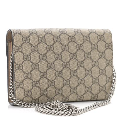 Gucci GG Supreme Monogram Mini Dionysus Chain Wallet Beige Taupe 3 of 14