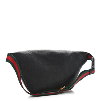 Gucci Grained Calfskin Logo Belt Bag Black 3 of 9