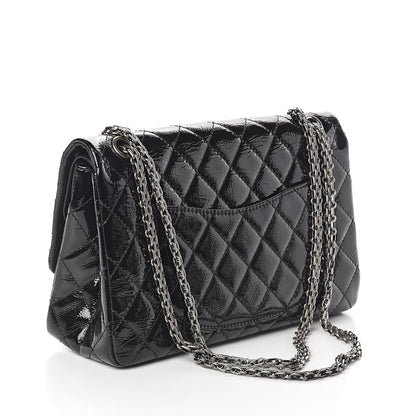 Chanel Distressed Patent Quilted 2.55 Reissue 226 Flap Black 2 of 8