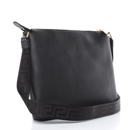 Versace Grained Calfskin Medusa Messenger Bag Black 3 of 8