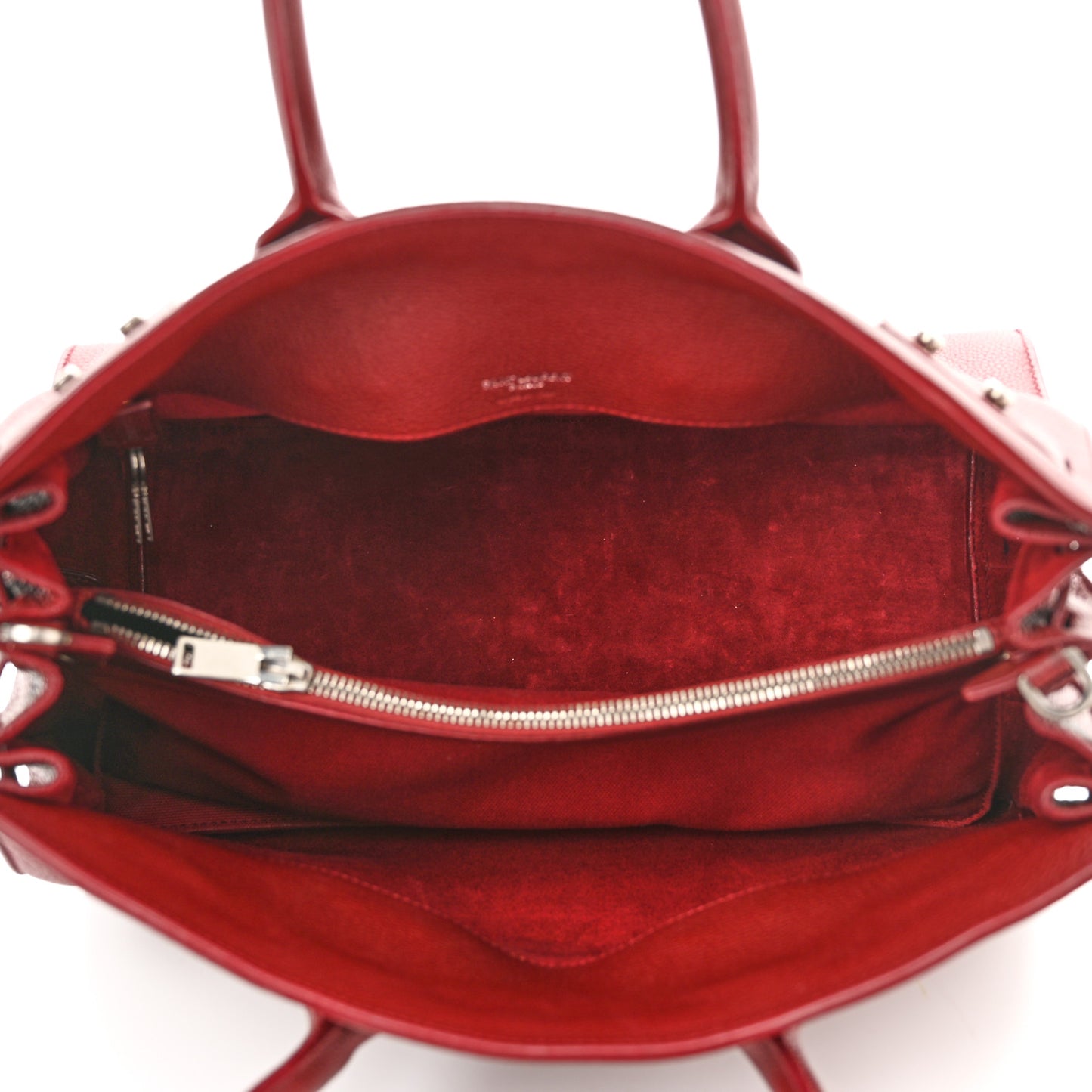 Grained Calfskin Small Supple Sac De Jour Dark Pallisandre