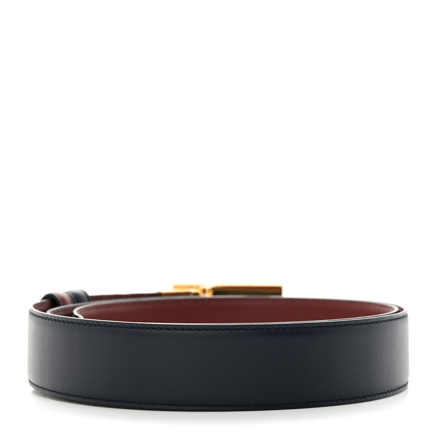 Gucci Moon Calfskin Square G Reversible 35mm Belt 110 44 Black Brown 2 of 7
