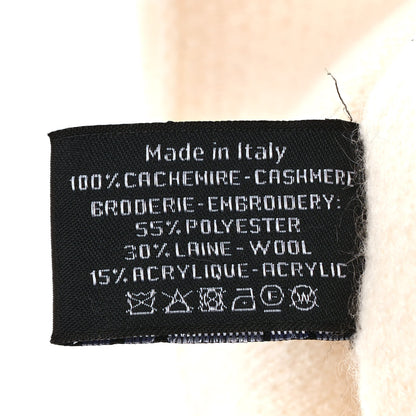 Chanel Cashmere CC Beanie Hat White Pink 6 of 6