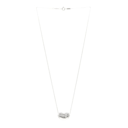 Tiffany Sterling Silver 18mm Elsa Peretti Bean Pendant Necklace 3 of 5