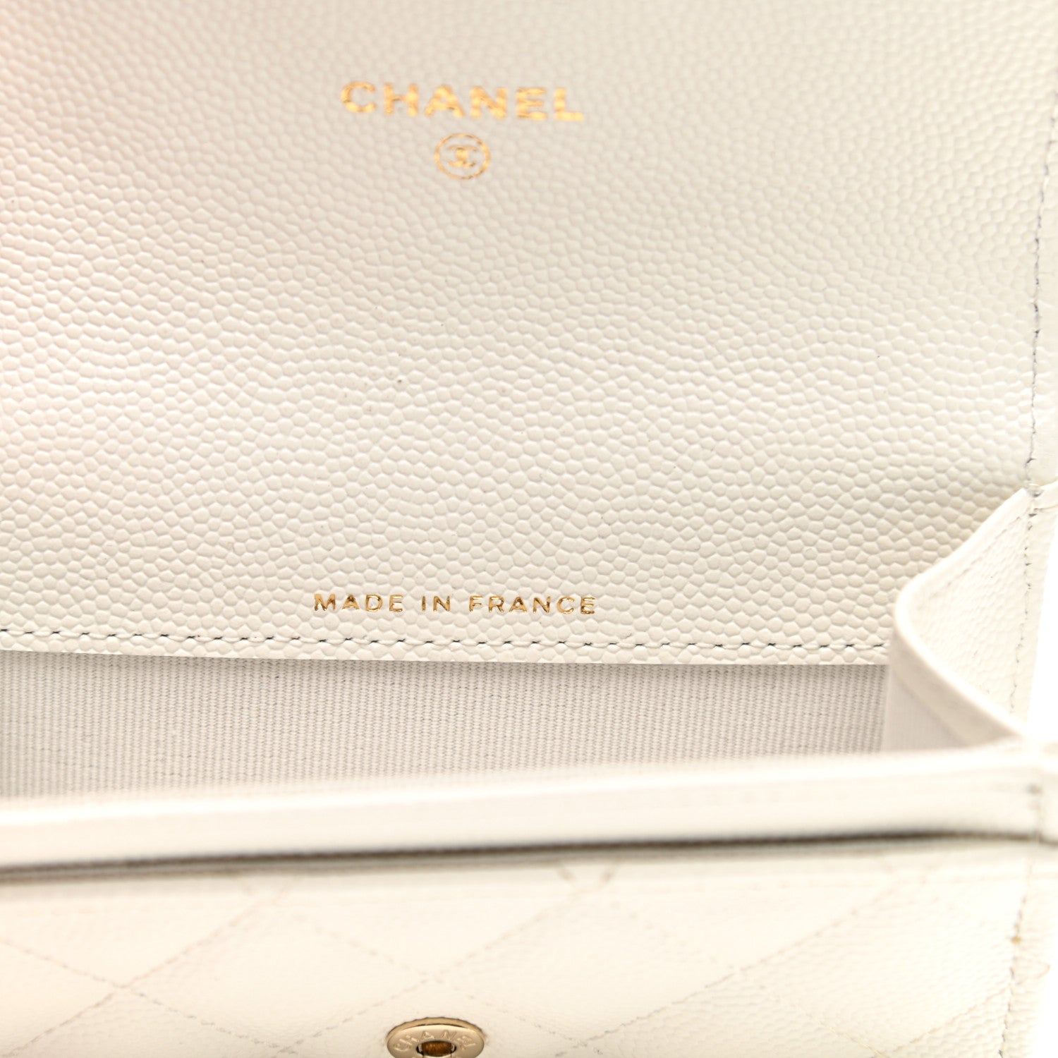 Chanel Caviar Quilted Flap Card Holder Wallet White 8 of 8