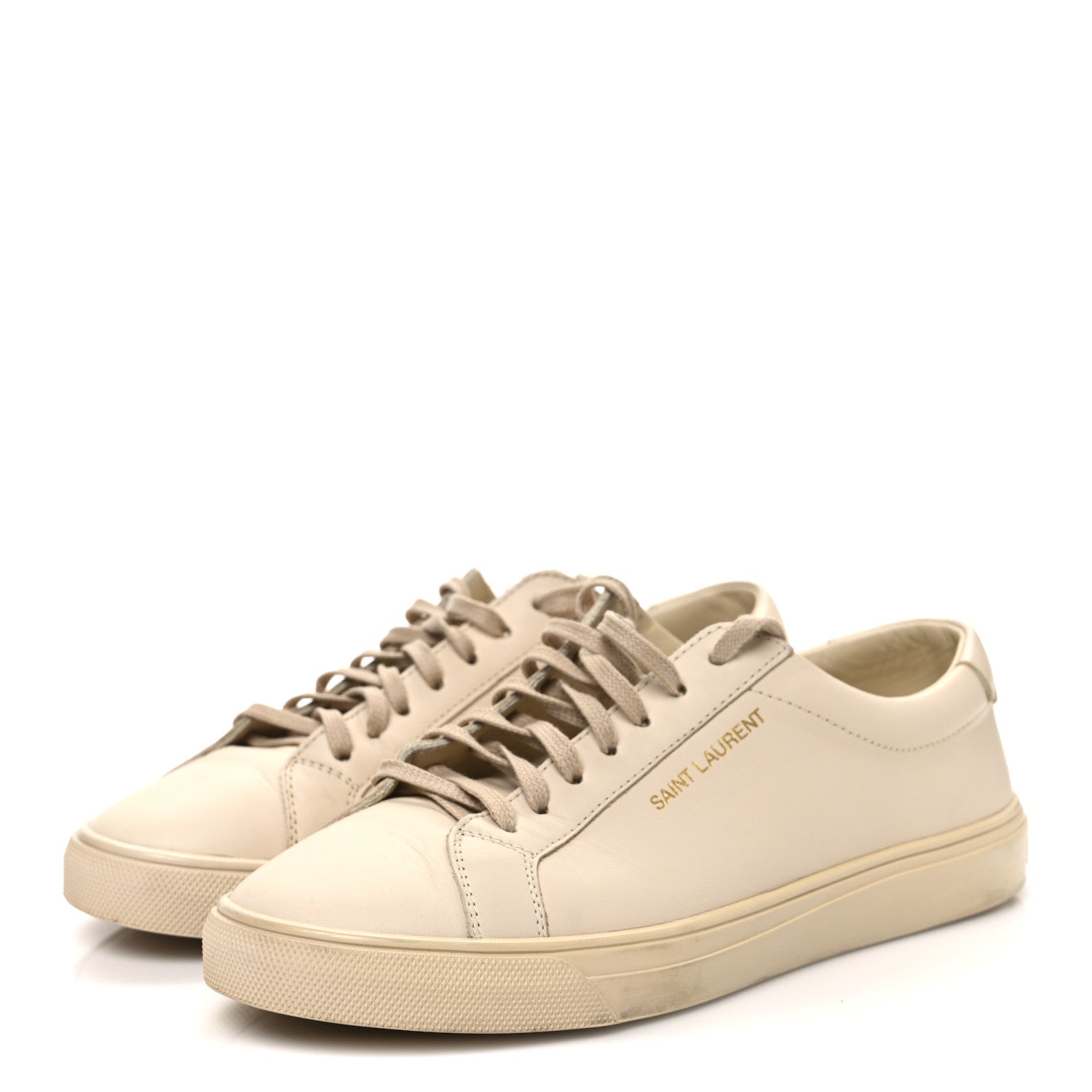 Saint Laurent Calfskin Andy Low Top Sneakers 36 Dark Coquille 4 of 11