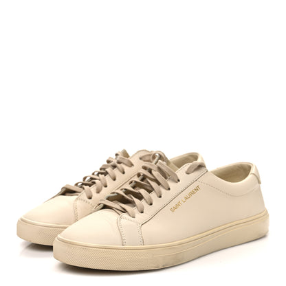Saint Laurent Calfskin Andy Low Top Sneakers 36 Dark Coquille 4 of 11