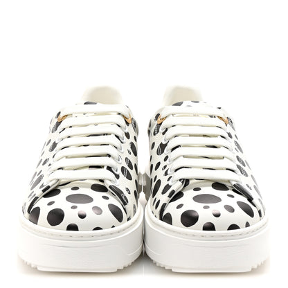 Louis Vuitton LV X YK Calfskin Printed Infinity Dots Time Out Sneakers 35.5 White 3 of 9