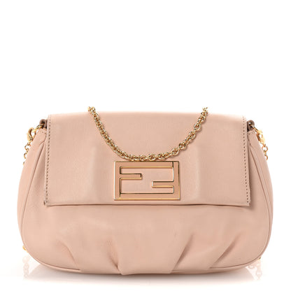 Fendi Vitello Flamingo Enamel Fendista Pouchette Crossbody Rosa Plaster 1 of 10
