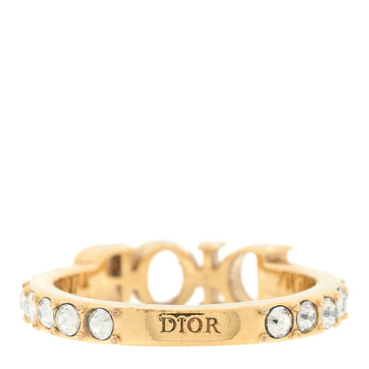 Christian Dior Metal Crystal DIO(R)EVOLUTION Ring 50 5.25 Gold 3 of 4