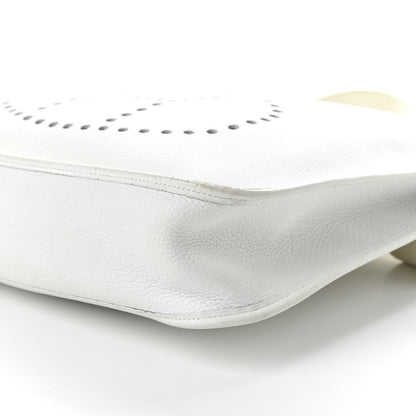 Hermes Taurillon Clemence Evelyne GM White 7 of 15