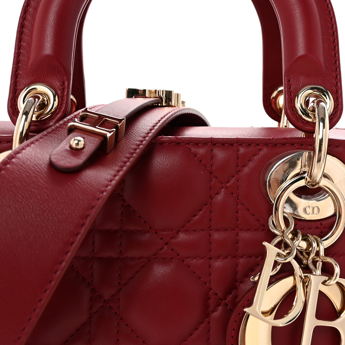 Lambskin Cannage Small My ABCDior Lady Dior Red
