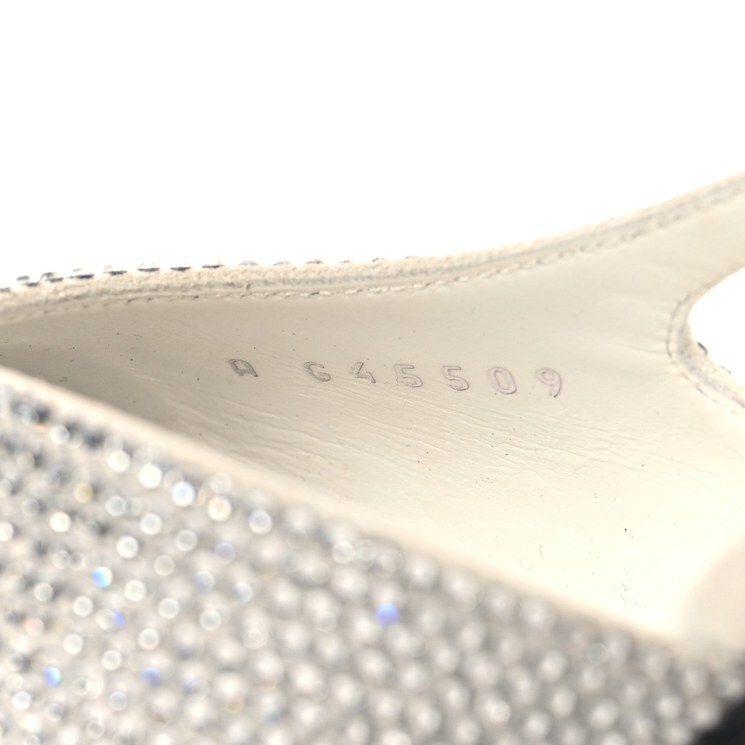 Chanel Strass Grosgrain Cap Toe CC Slingback Pumps 36.5 Silver Black 7 of 9