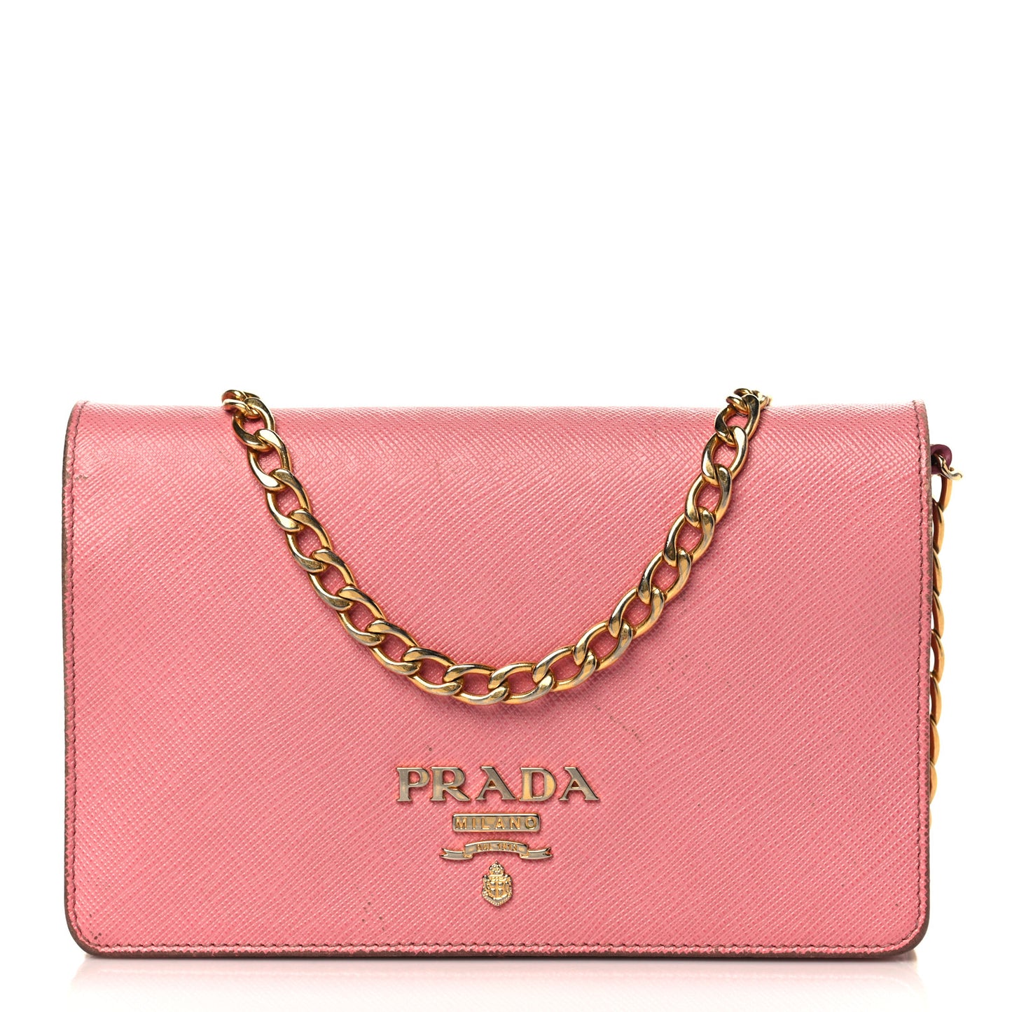 Saffiano Lux Chain Wallet Petalo