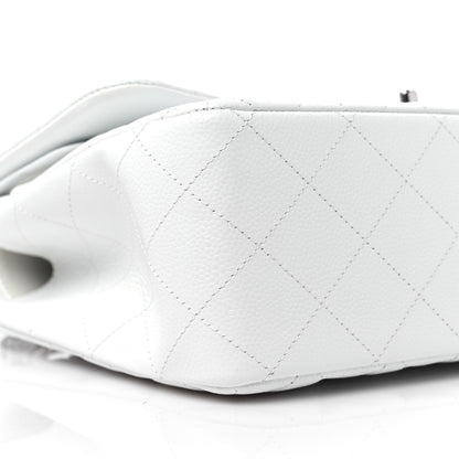 Chanel Caviar Quilted Jumbo Double Flap White 8 of 12