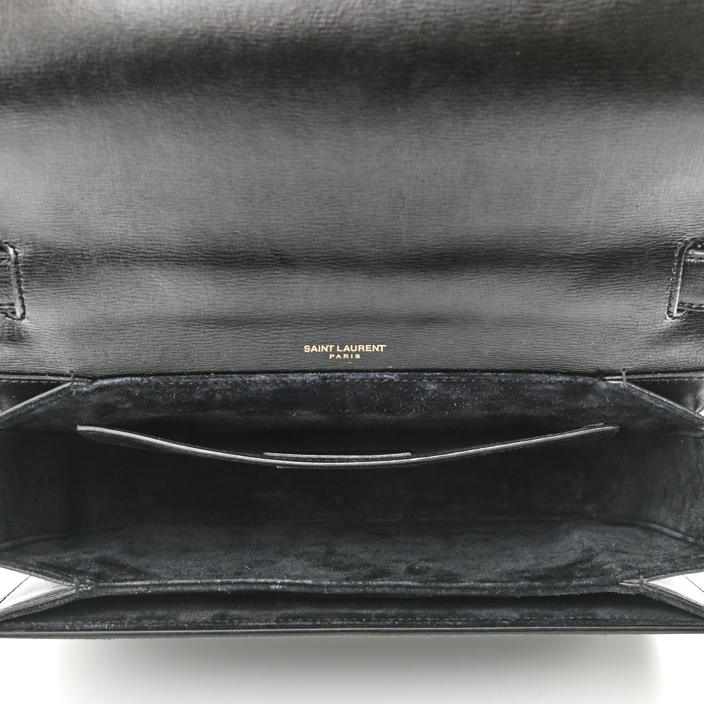 Smooth Calfskin Suede Medium Bellechasse Black Dark Green