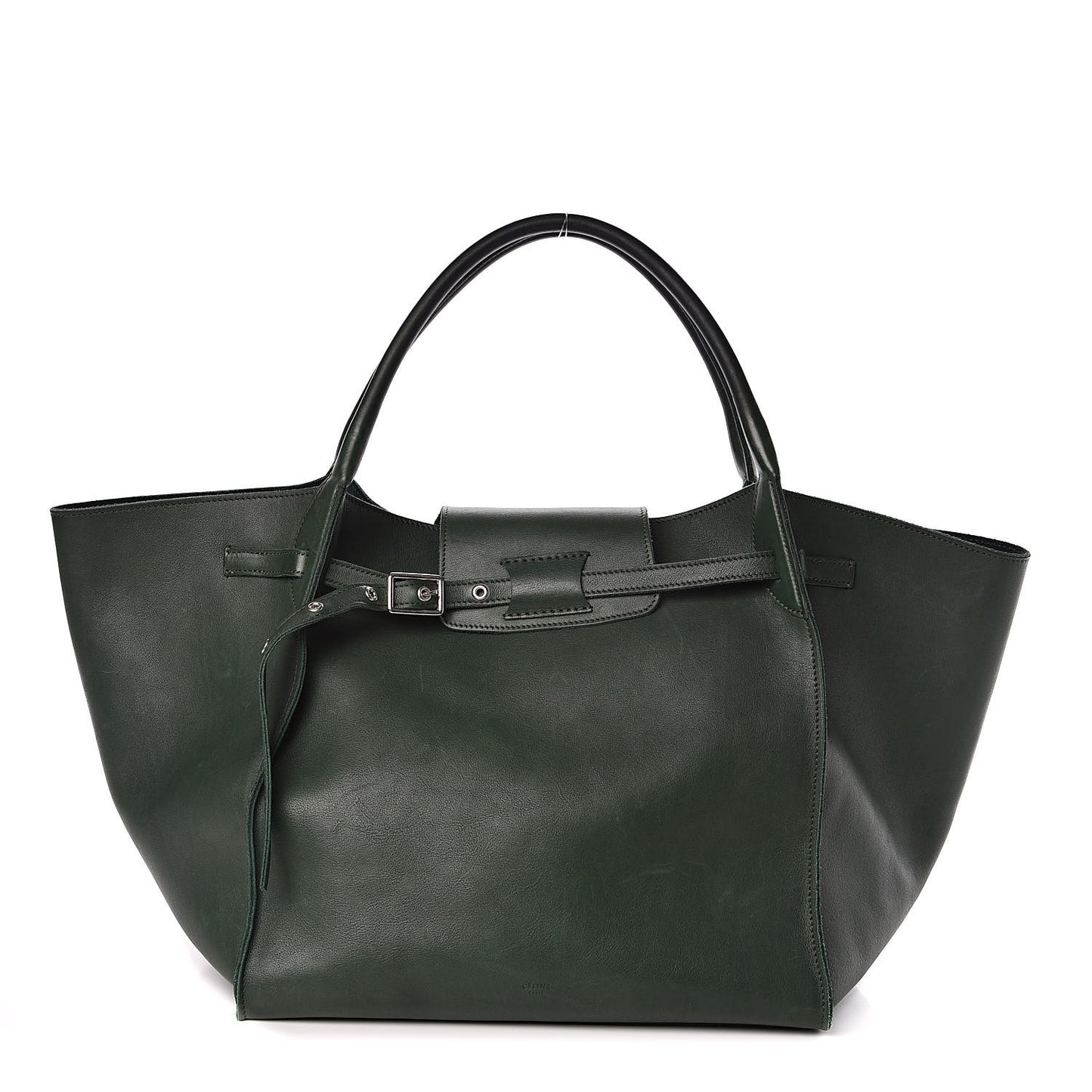 Smooth Calfskin Medium Big Bag Dark Green