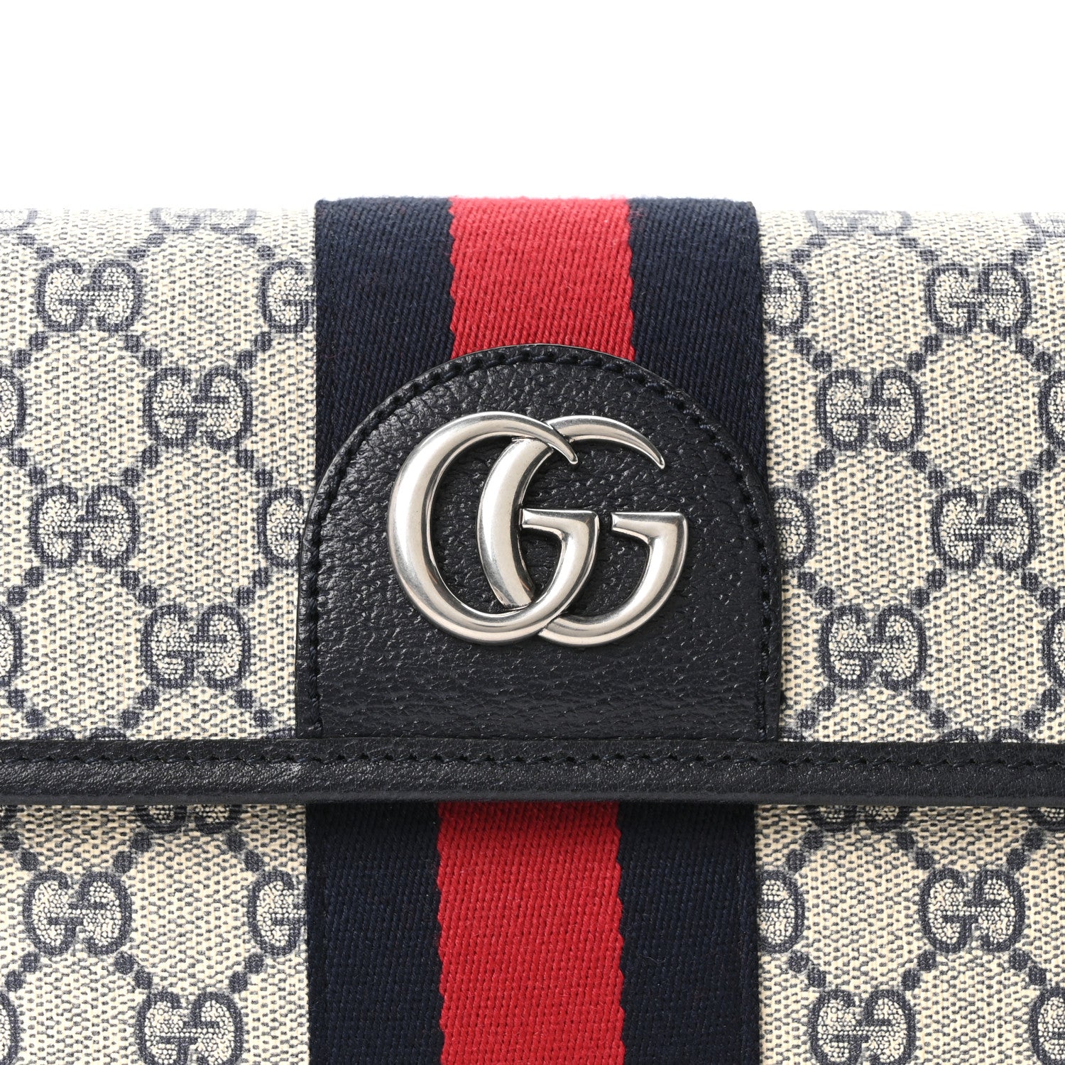 Gucci GG Supreme Monogram Web Small Ophidia Belt Bag 90 36 Beige Navy 8 of 10