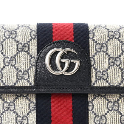 Gucci GG Supreme Monogram Web Small Ophidia Belt Bag 90 36 Beige Navy 8 of 10