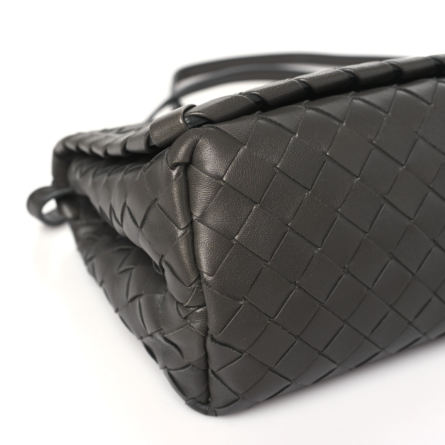 Bottega Veneta Nappa Intrecciato Crossbody Messenger Flap Light Grey 9 of 11