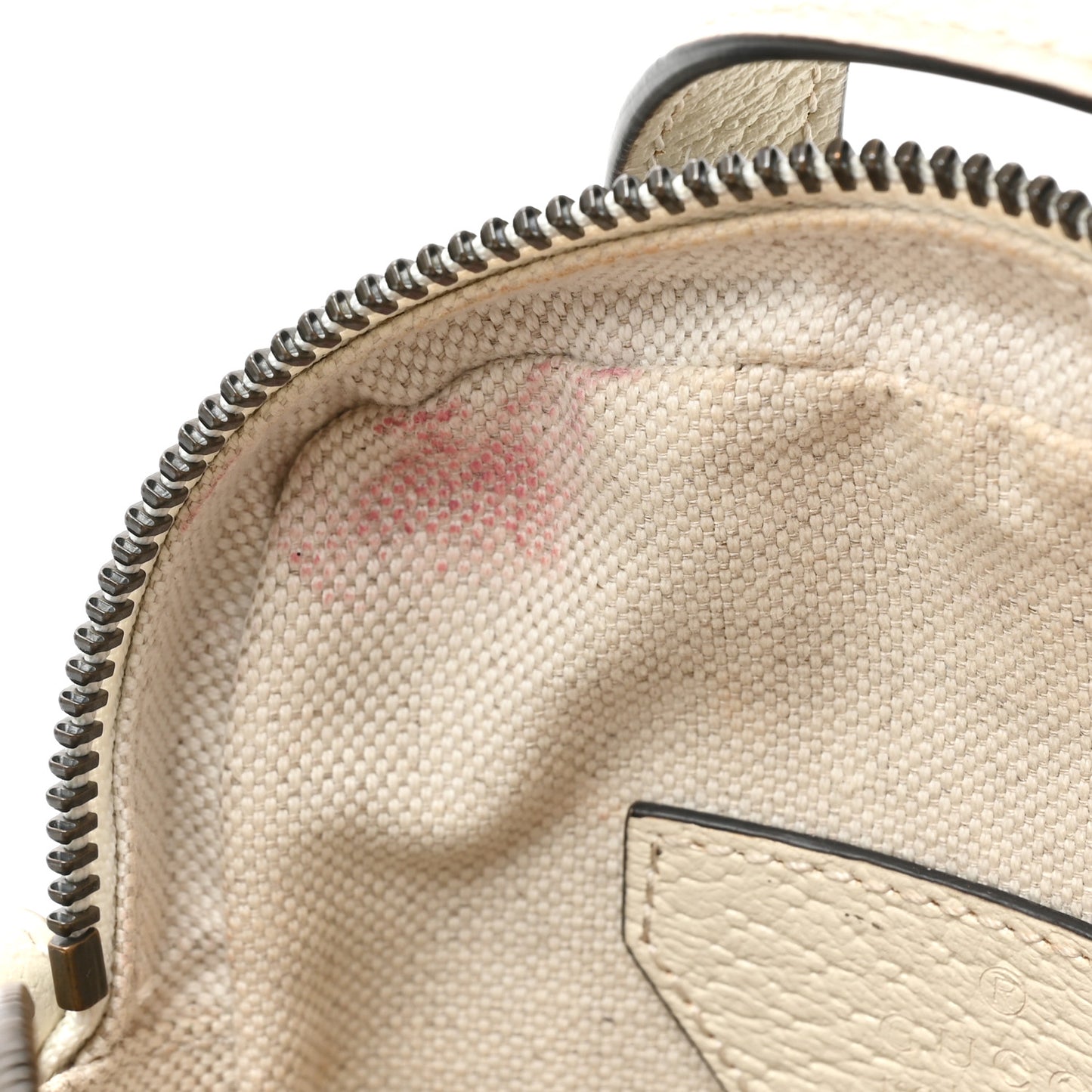 GG Supreme Monogram Web Mini Ophidia Double Zip Messenger Bag Beige Ebony Mystic White