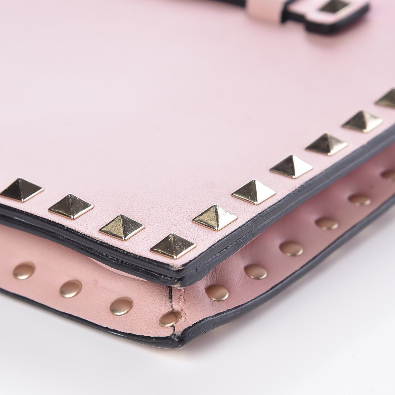 Valentino Garavani Nappa Rockstud Wristlet Clutch Water Rose 11 of 12