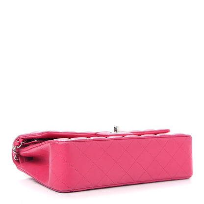 Chanel Lambskin Quilted Medium Double Flap Dark Pink 4 of 9