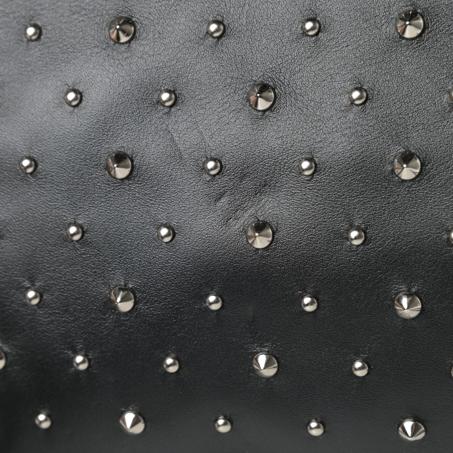 Calfskin Studded Padlock Backpack Black