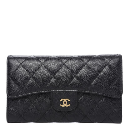 Chanel Caviar Quilted Large Flap Wallet Black 1 of 11