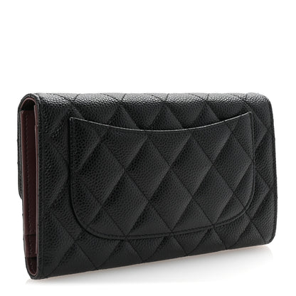 Chanel Caviar Quilted Large Flap Wallet Black 3 of 9