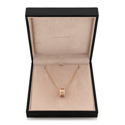 Bulgari 18K Rose Gold Diamond B.Zero1 Pendant Necklace 6 of 6