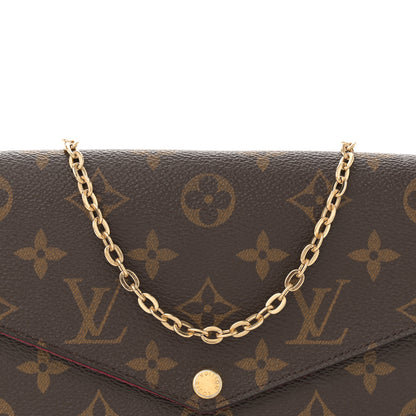 Louis Vuitton Monogram Pochette Felicie Chain Wallet Fuchsia 9 of 13