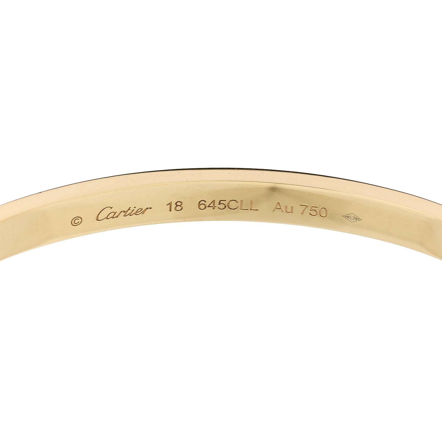 Cartier 18K Yellow Gold Medium LOVE Bracelet 18 6 of 8