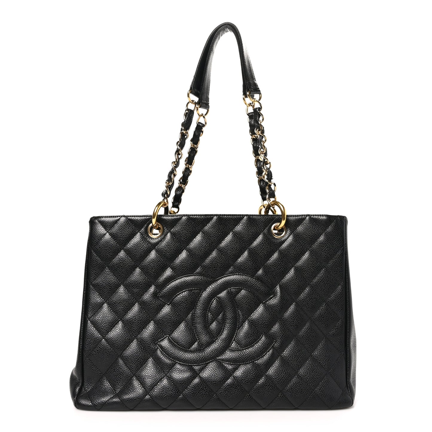 Caviar Quilted Grand Shopping Tote GST Black