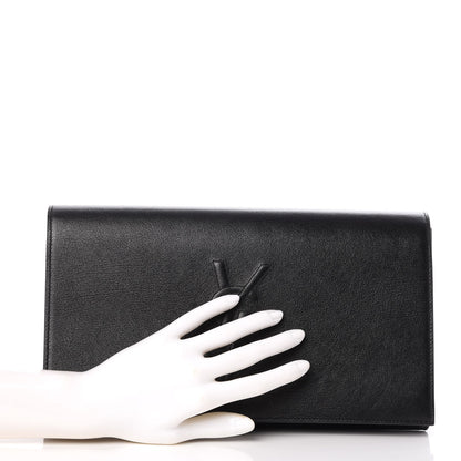 Saint Laurent Calfskin Monogram Large Belle De Jour Clutch Black 2 of 7