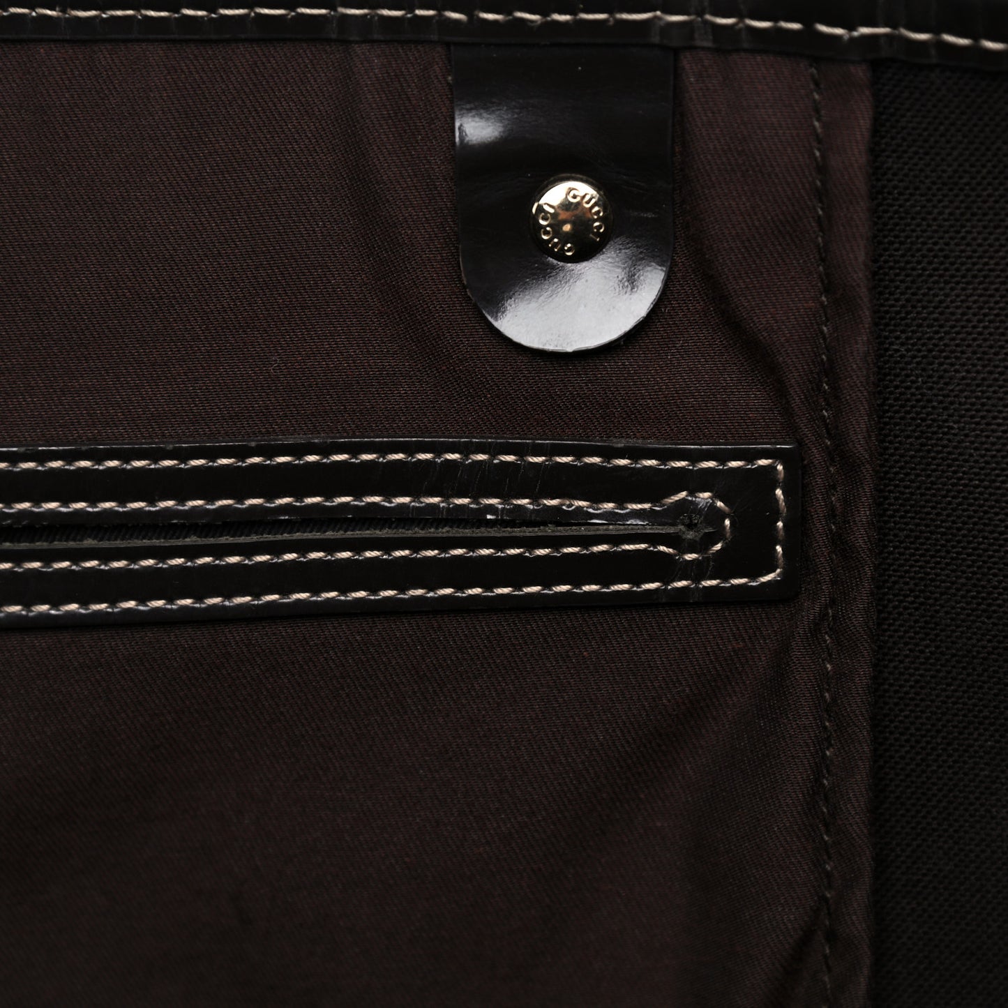 GG Plus Monogram Large Joy Tote Dark Brown