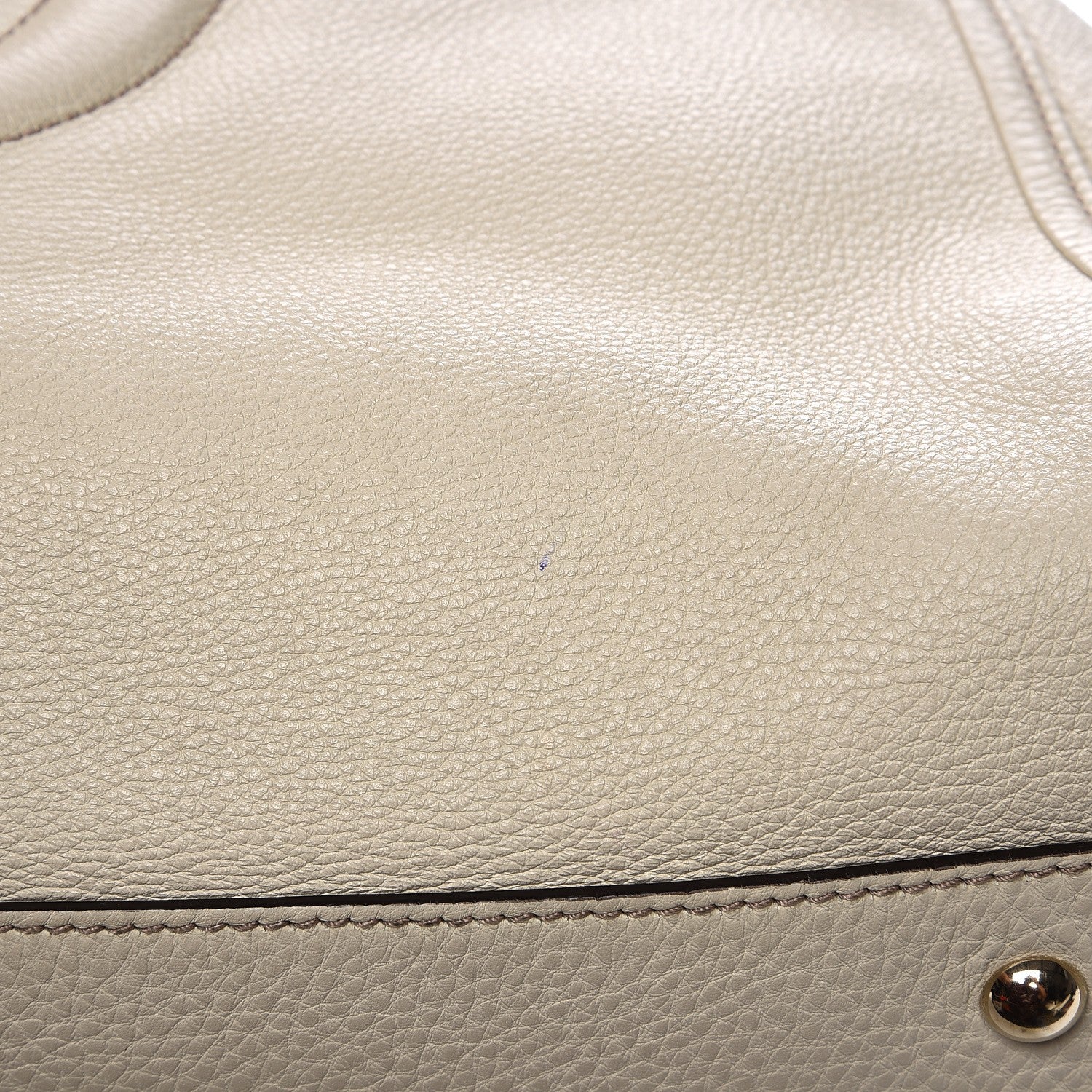 Gucci Pebbled Calfskin Large Soho Shoulder Bag Off White 13 of 13