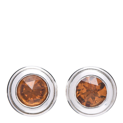 John Hardy Sterling Silver Citrine Batu Bedeg Round Earrings 1 of 5