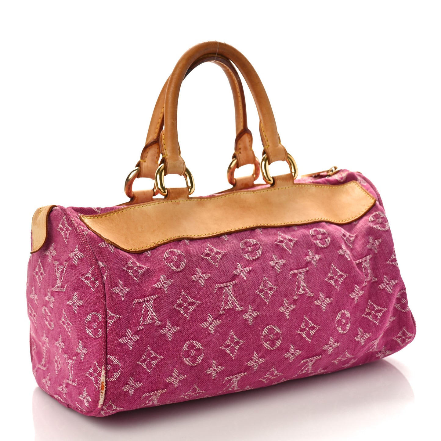 Monogram Denim Neo Speedy Fuchsia