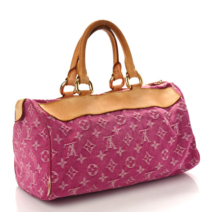 Louis Vuitton Monogram Denim Neo Speedy Fuchsia 2 of 11