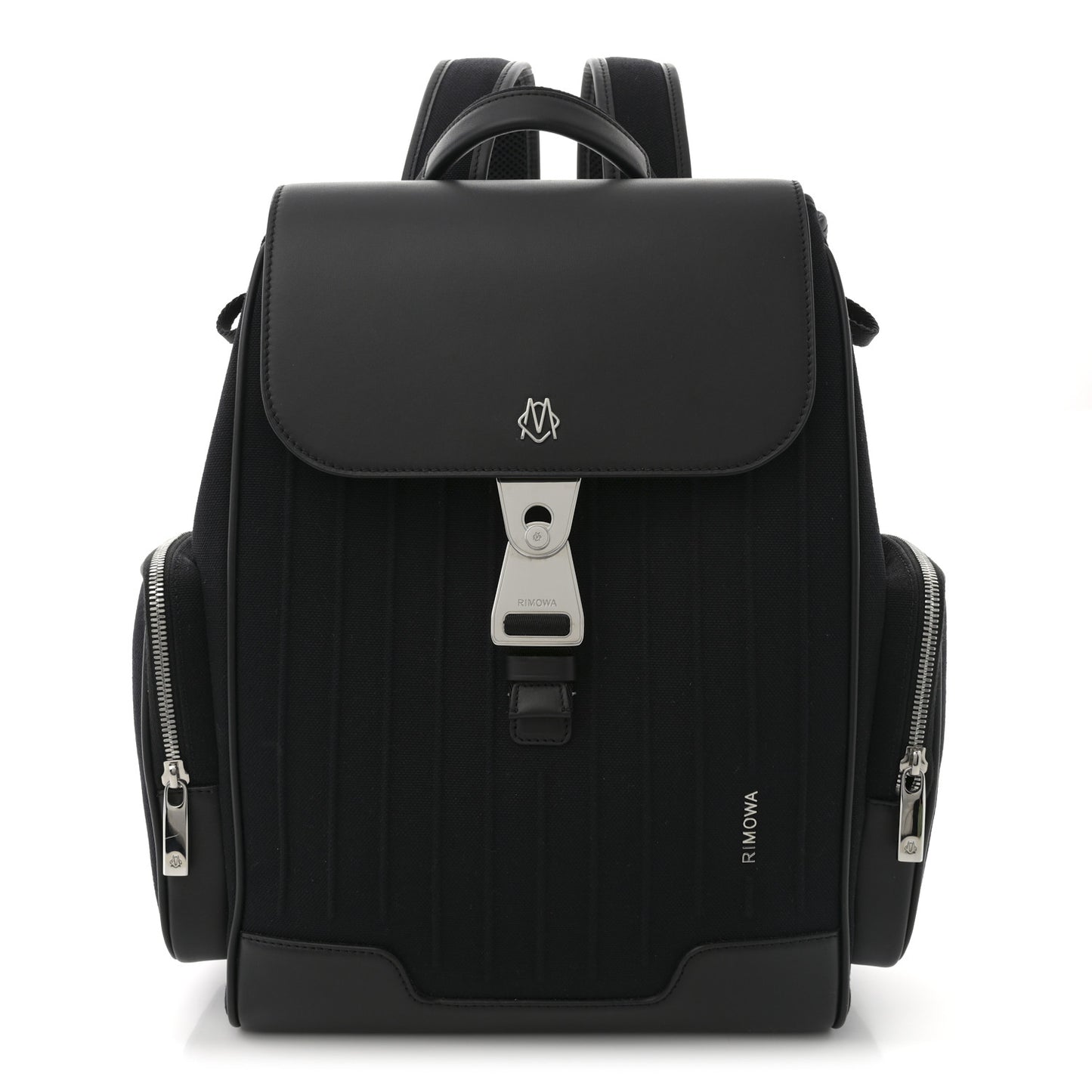 Canvas Calfskin Never Still Small Backpack Black
