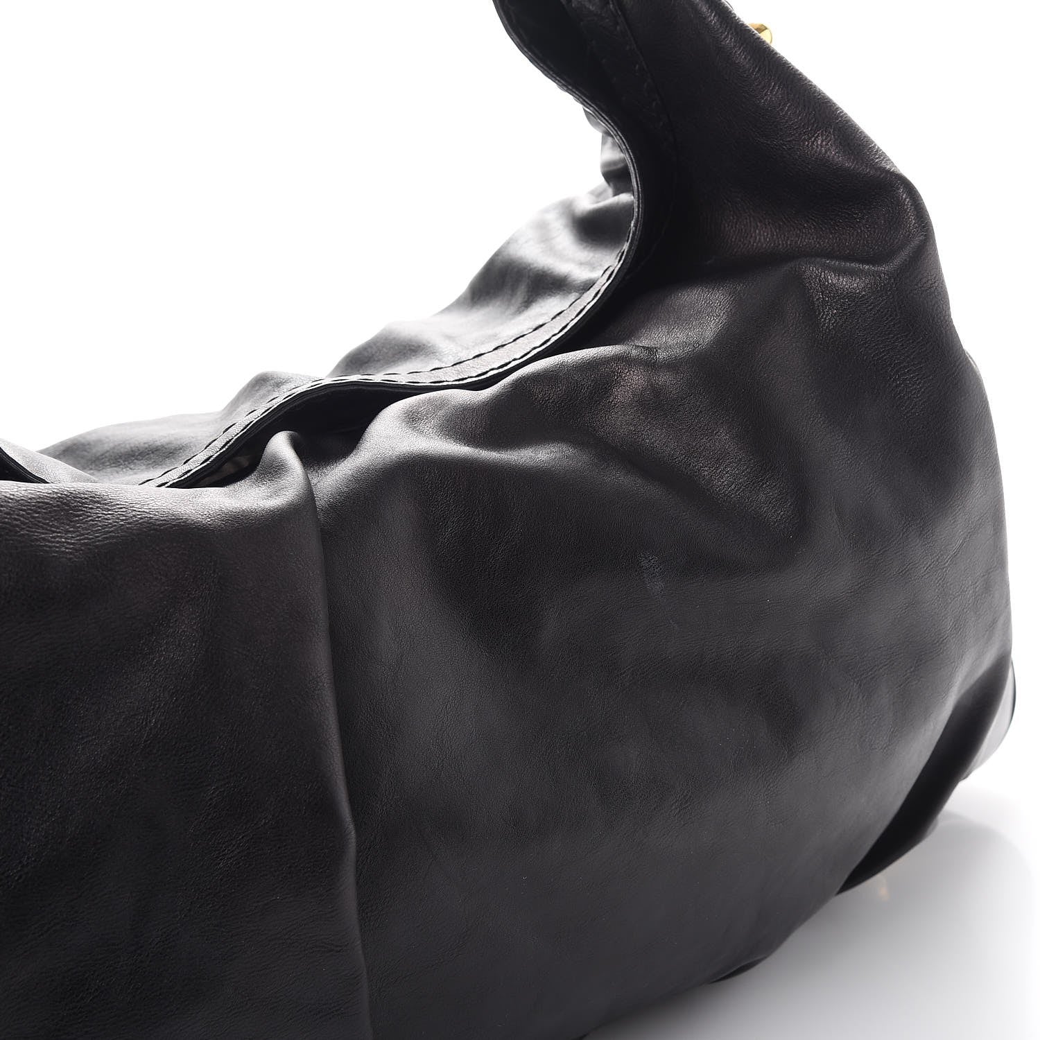 Gucci Calfskin Large Jockey Hobo Black 10 of 13