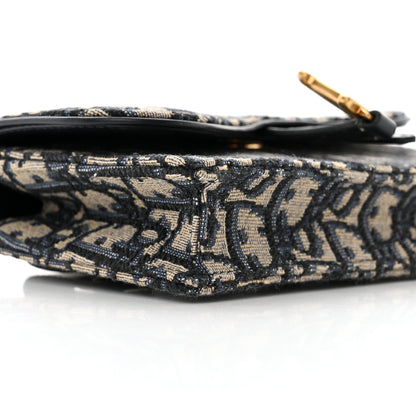 Christian Dior Oblique Saddle Belt Bag Blue 8 of 9